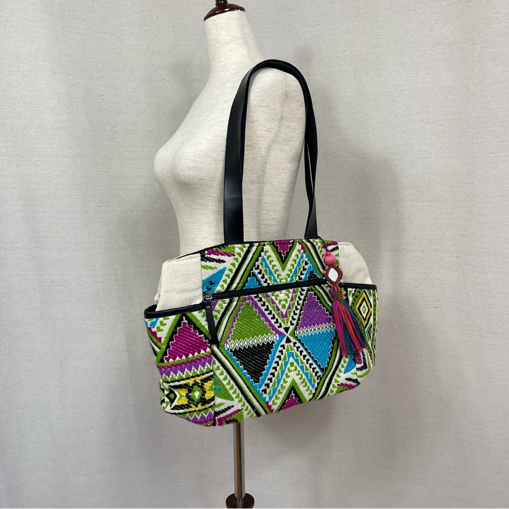 NWOT Steven by Steve Madden Embellished Colorful Tote Bag - Picture 2 of 8
